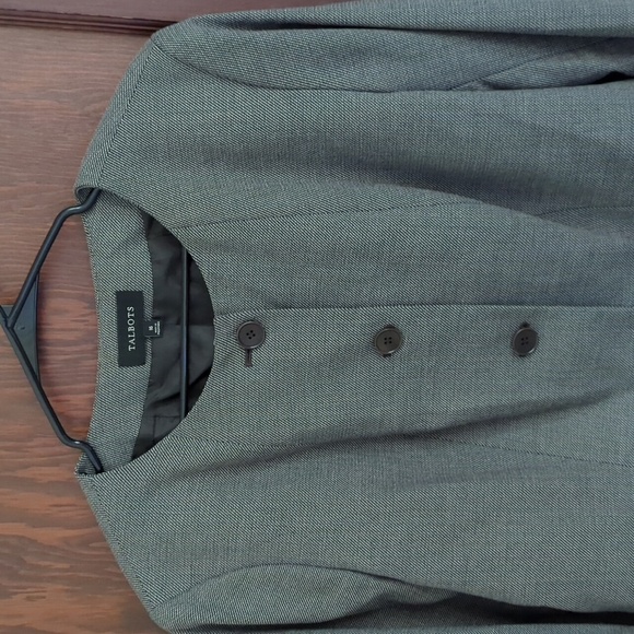 Talbots Brown Business Professional Button Front Blazer Size 16 - Picture 2 of 8